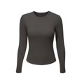 thumbnail image 5 of Women's Thermal Underwear Long Sleeve Round Neck Shirt Built In Bra Soft Warm Base Layer Top For Cold Weather Comfort, 5 of 5