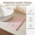 thumbnail image 4 of REGALWOVEN Ultra Soft Cotton Hand Towel with Cute Embroidery, 13 x 29 Inch Absorbent Decorative Towel for Bathroom, Kitchen Pink 1pk, 4 of 7