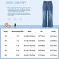 thumbnail image 6 of Miaeowve Girls Jeans Wide Leg Denim Pants Fashion Relaxed Fit Trousers Casual High-Waist Denim Pants Blue 160, 6 of 6