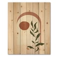 thumbnail image 3 of Designart 'Abstract Geometrical Leaf With Moon III' Modern Print on Natural Pine Wood, 3 of 5