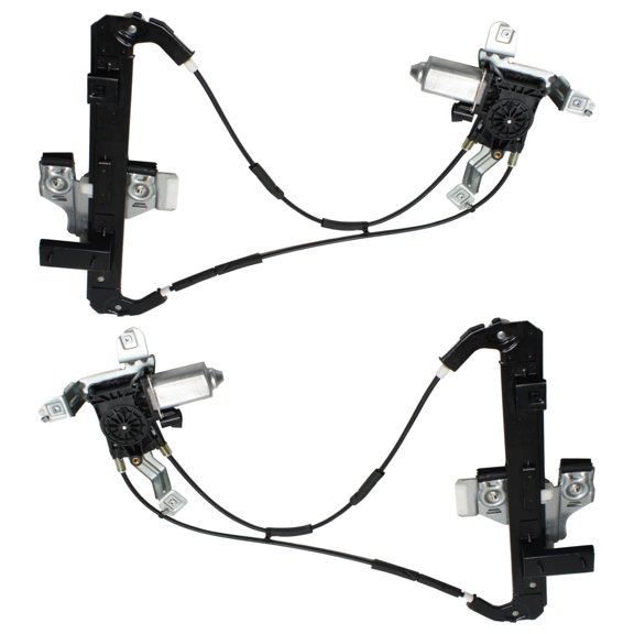 KarParts360 For Cadillac Escalade 2002 2003 2004 2005 2006 Window Regulators Rear, Driver And Passenger Side | Pair | Power | With Motor | Replacement For GM1551151, GM1550151 | 19260051, 19260050