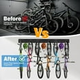 thumbnail image 4 of Wallmounted Vertical Adjustable Bike Rack Garage Storage System with Adjustable Hooks Helmets Hooks for Indoor & Home Use, 4 of 8