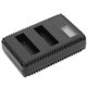 thumbnail image 1 of Cargador de batería para cámara Bling Bling dual portátil Negro con Pantalla LCD, 1 of 12