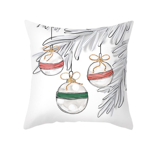 Funda de almohada para decoración navideña, cubierta de cojín con diseño de árbol de Navidad, alce, muñeco de nieve y algodón, 45x45cm, 2024