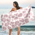 thumbnail image 6 of Coolnut Leopard Beach Towel, Sand Free Super Absorbent Oversized Travel Towel with Mesh Bag for Beach, Camping, Swimming, Holiday, 30 x 60 Inch Washcloth Gift, 6 of 7