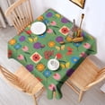 thumbnail image 2 of Pioneer Flower Floral Print Pattern Square Tablecloth, Waterproof Wipeable Spillproof Washable Table Cover for Home Kitchen Party Decor, 42"x42", 2 of 6