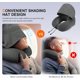 thumbnail image 2 of Almohada de espuma viscoelástica para viajes con capucha, almohada portátil de avión para adultos para reposacabezas, soporte para el cuello, coches de oficina, trenes, vuelos largos para dormir, 2 of 5