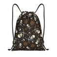 thumbnail image 1 of Xecao Pirate Skulls Pattern Sports Drawstring Backpack - String Swim Gym Bag with Wet Proof Pocket for Women&Men-Small, 1 of 6