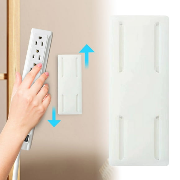 Fixateur et Organisateur de Barre d'Alimentation Mural Sans Perçage, Sans Prise Auto-Adhésive, Retenue de Prise pour Bureau Cuisine, Routeur Wi-Fi, Gestion de Télécommande