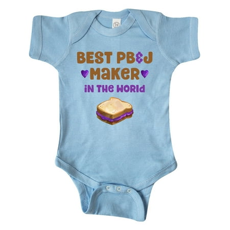 

Inktastic World s Best PBJ Maker Gift Baby Boy or Baby Girl Bodysuit