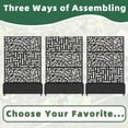 thumbnail image 5 of MAYEERTY 2-Set 47*16" Outdoor Black Metal Planter Box with Trellis for Climbing Plants,Vine & Street Pattern, 5 of 8