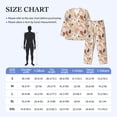 thumbnail image 4 of Balery Tropical Beach Sea Shell Pijama para Hombre de Dos Piezas con Manga Larga, Conjunto de Dormir y Descanso Suave con Bolsillos-Medium, 4 of 7