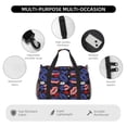 thumbnail image 4 of Fotbe American With Lips Bolsa de Viaje con Estampado, Bolsa de Fin de Semana para Mujer con Compartimento para Zapatos, Bolsa de Gimnasio con Bolsillo Húmedo, 4 of 7