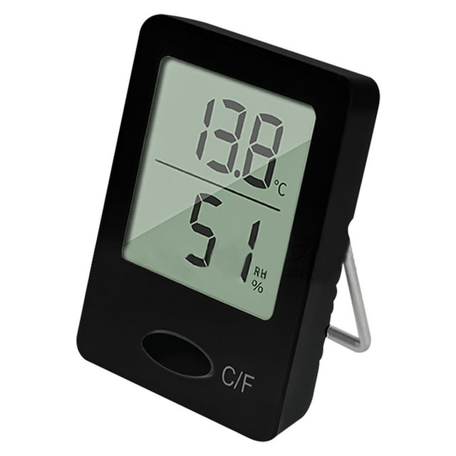 Binwennn Indoor Hygrometer Th Ermometer Room Th Ermometer With Large LCD Display Humidity Mo Nitor For Home Off Ice Black Coffee Setup Station for Home Kitchen Pet for Hardwood Floors Vacuum Extension