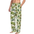 thumbnail image 6 of Salouo Green Hawaii Palms Print Pajama Pants for Men, Lounge Pants Elastic Waistband Casual Men's sleepwear Loungewear Sleep Pajama Pant -X-Large, 6 of 7