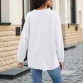 thumbnail image 4 of Aloohaidyvio Long Sleeve Shirts for Women,Fall Loose Business Blouses Soft Casual V Neck Basic Tops, 4 of 8