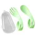 thumbnail image 2 of Visland Baby Utensils Spoon Fork Set with Travel Safe Case Toddler Babies Children Feeding Training Spoon Easy Grip Self Feeding Learning Spoon, 2 of 8