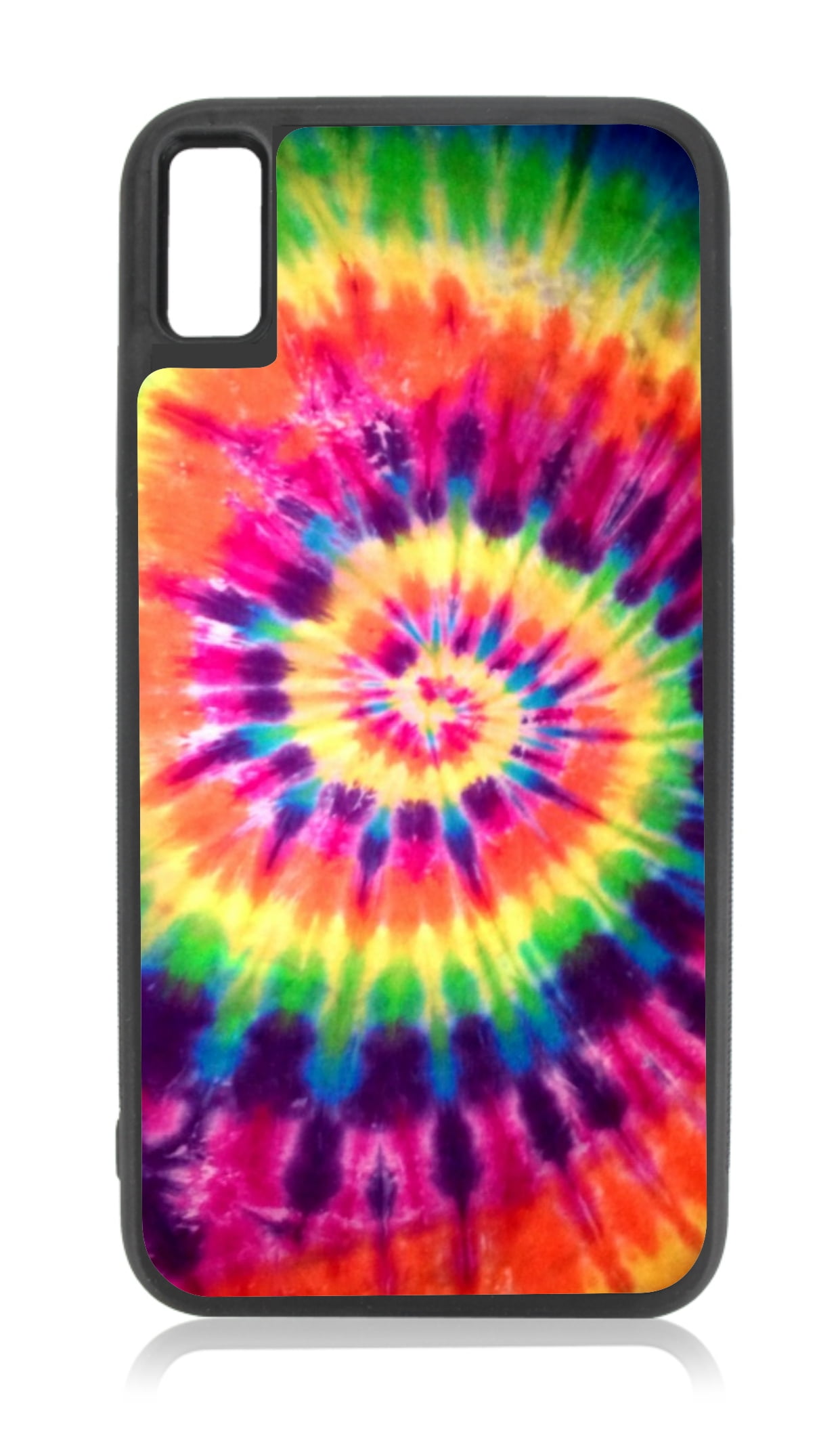 Bright Tie Dye Design Black Rubber Case for iPhone XR - iPhone XR Phone ...