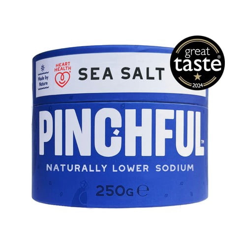 Pinchful Naturally Lower Sodium Sea Salt 250g, British Import (Pack of 2)