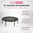 thumbnail image 2 of HolaHatha Foldable Mini Trampoline, 36" Round Portable Fitness Rebounder, Black, 2 of 11
