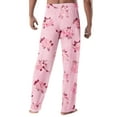 thumbnail image 4 of Men's Fashion Romantic Rose Print Pants, Drawstring Elastic Waist Lounge Trousers for Valentine's Day Gift and Home,Pink,2XL, 4 of 4