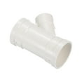 thumbnail image 4 of Uxcell Duct Hose Y Shaped Connectors Wye Pipe Splitters, 2" to 1 1/4", White 3 Pack, 4 of 4