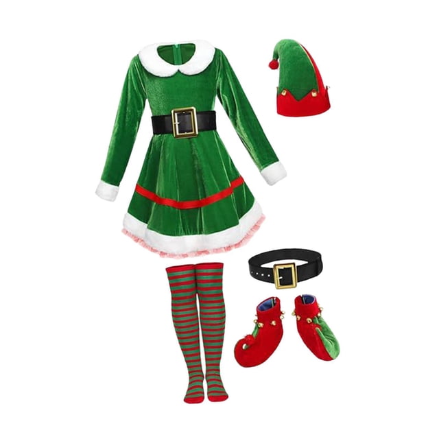 Disfraz de navideño para niñas, conjunto de ropa para cosplay, cumpleaños, carnaval, juego de rol 160