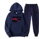thumbnail image 3 of Conjunto de ropa deportiva para hombre y mujer, sudadera con capucha y pantalones con cordón, ropa deportiva de otoño, 2 piezas, 3 of 5