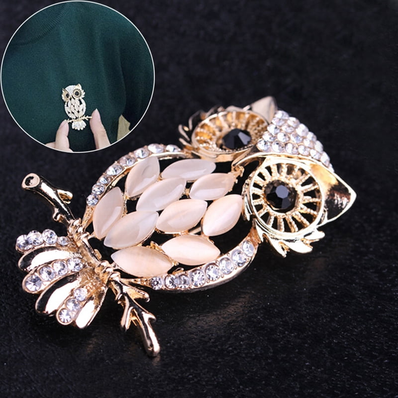 Owl Brooches Bouquet Vintage Wedding  Scarf Pin Up Buckle Broches HGTMA Yu