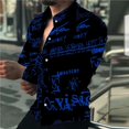 thumbnail image 1 of Camisas de moda para hombre estilo retro con estampado floral suaves cómodas rosas azules y verdes informales para exteriores para calle tallas grandes tallas europeas, 1 of 6