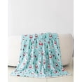 thumbnail image 2 of Elegant Comfort Reversible and Ultra-Plush Flannel Fleece-Winter Christmas Sherpa Throw- Lightweight Soft and Cozy-Holiday Decorative Throw, Perfect for Lounging, 50 x 60 inches, Penguin Santa, 2 of 6