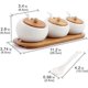 thumbnail image 4 of 3-piece Porcelain Condiment Jar Set With Bamboo Lids And Ceramic Spoons, 4 of 5