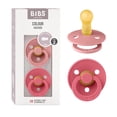 thumbnail image 1 of BIBS Chupones Colour Pack de 2, Tetina redonda de látex natural, Talle 2, Color Dusty Pink/Coral, 6, 1 of 7