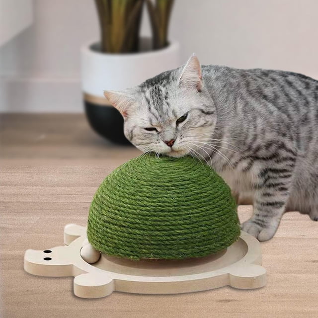 Tablero rascador para gatos Salvador de sisal decorativo con bola 29cmx24cmx14cm