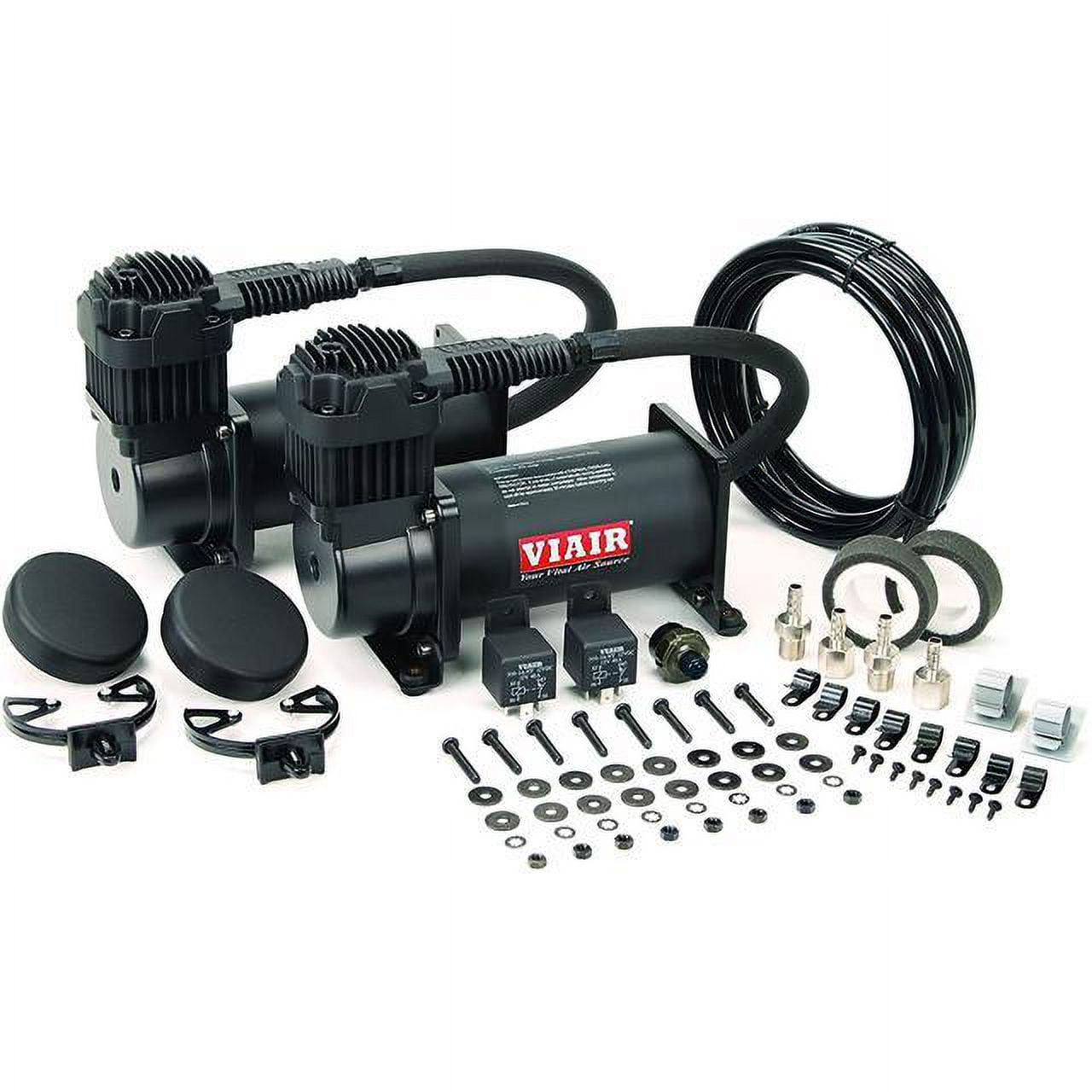 VIAIR 20016 Dual 400C 150 PSI OBA On Board Air Compressor System, Stealth Black