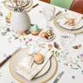 thumbnail image 4 of Easter Tablecloth Easter Table Cloth Spring Floral Tablecloths Stain-Resistant Wrinkle Free Polyester Fabric Table Cover for Easter Decoration 60x84 Inch, 4 of 6