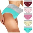 thumbnail image 1 of Women Solid Color Patchwork Briefs Panties Underwear Knickers Bikini Underpants, 1 of 8