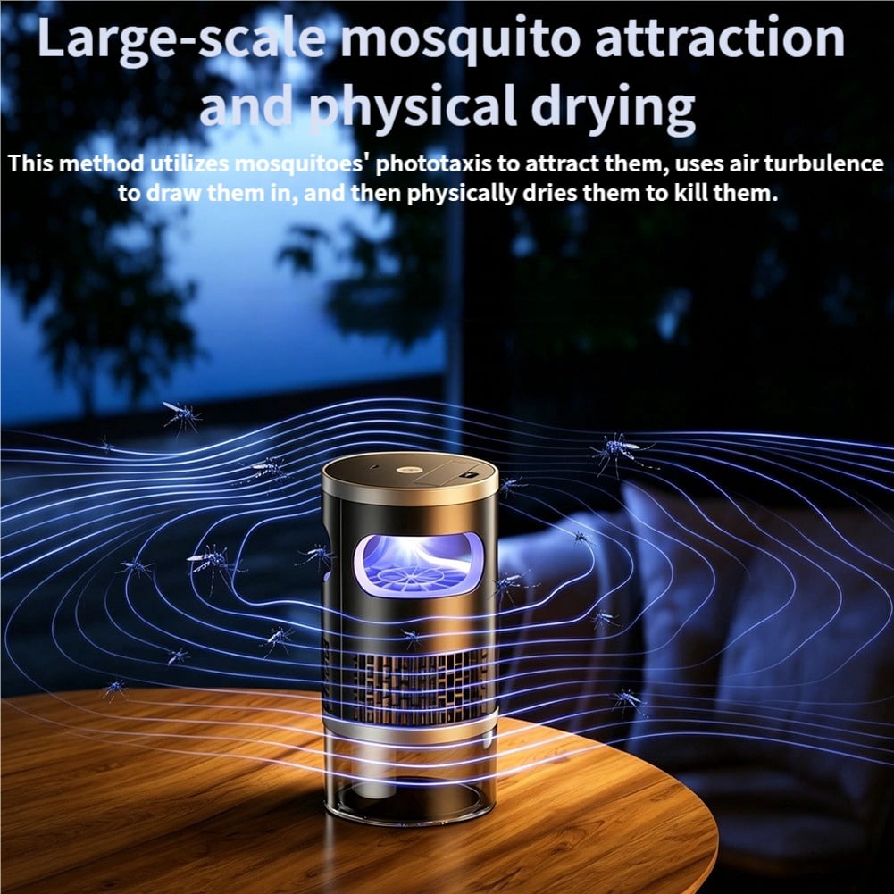 Ultra-Quiet Bionic Suction Mosquito Trap,Physically attracts and quickly captures mosquitoes, operates quietly day and night, and features a detachable design, suitable for indoor use in summer