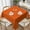 Orange Black, variant on Orange Black Polka Dots Soft Tablecloth Square Dinng Table Covers for Kitchen & Table Linens 52" x 52"