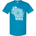 thumbnail image 3 of Inktastic Wisconsin Silhouette Mandala T-Shirt, 3 of 5