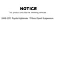 thumbnail image 2 of Front Left Suspension Strut Coil Spring Assembly 78A-11617 For 2008-2013 Toyota Highlander Excludes Sport, 2 of 2
