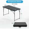 thumbnail image 2 of XF XINFENG 4ft Folding Table Plastic Portable Tables w/Handle for Events, Camping, Indoor & Outdoor Use，Black, 2 of 7