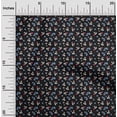 thumbnail image 2 of oneOone Coton Popeline Tissu Noir Robe Florale Tissu Tissu Imprimé par la Cour 56 Pouces de Large, 2 of 4