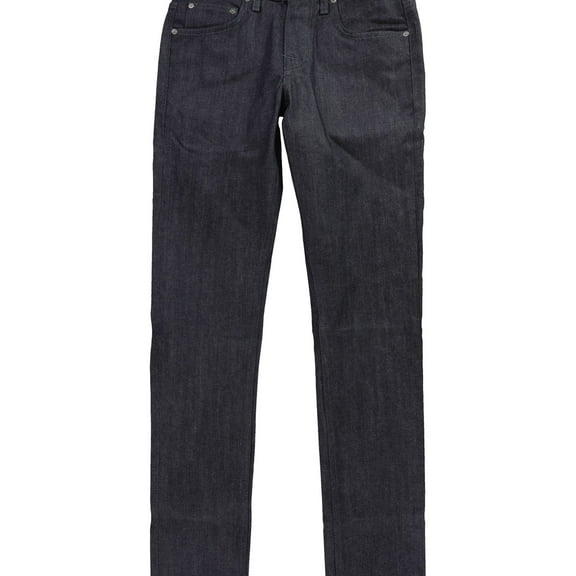 DSTLD Mens Solid Straight Leg Jeans, Blue, 28W x 32L