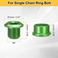thumbnail image 2 of Uxcell 10pcs Single Chain Ring Bolts M8 Aluminum Alloy Bike Chainwheel Screws, Green, 2 of 7