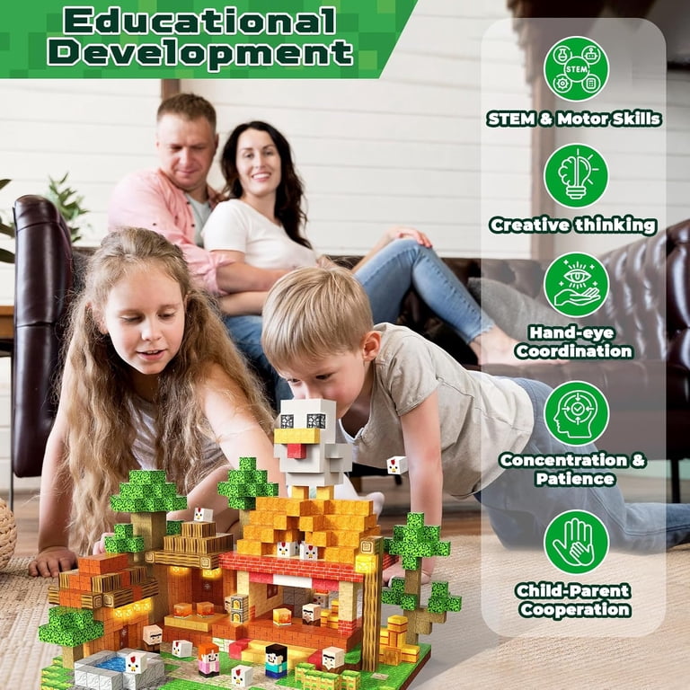 Annexfun 200 Pc Magnetic Building Blocks with Light-Up Blocks photo 3