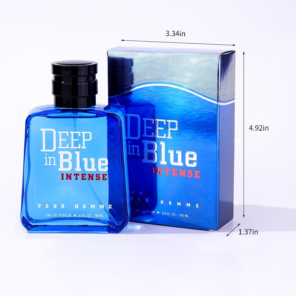 Deep Blue Perfume Cologne Spray 100ml Aquatic Woodiness Note Eau