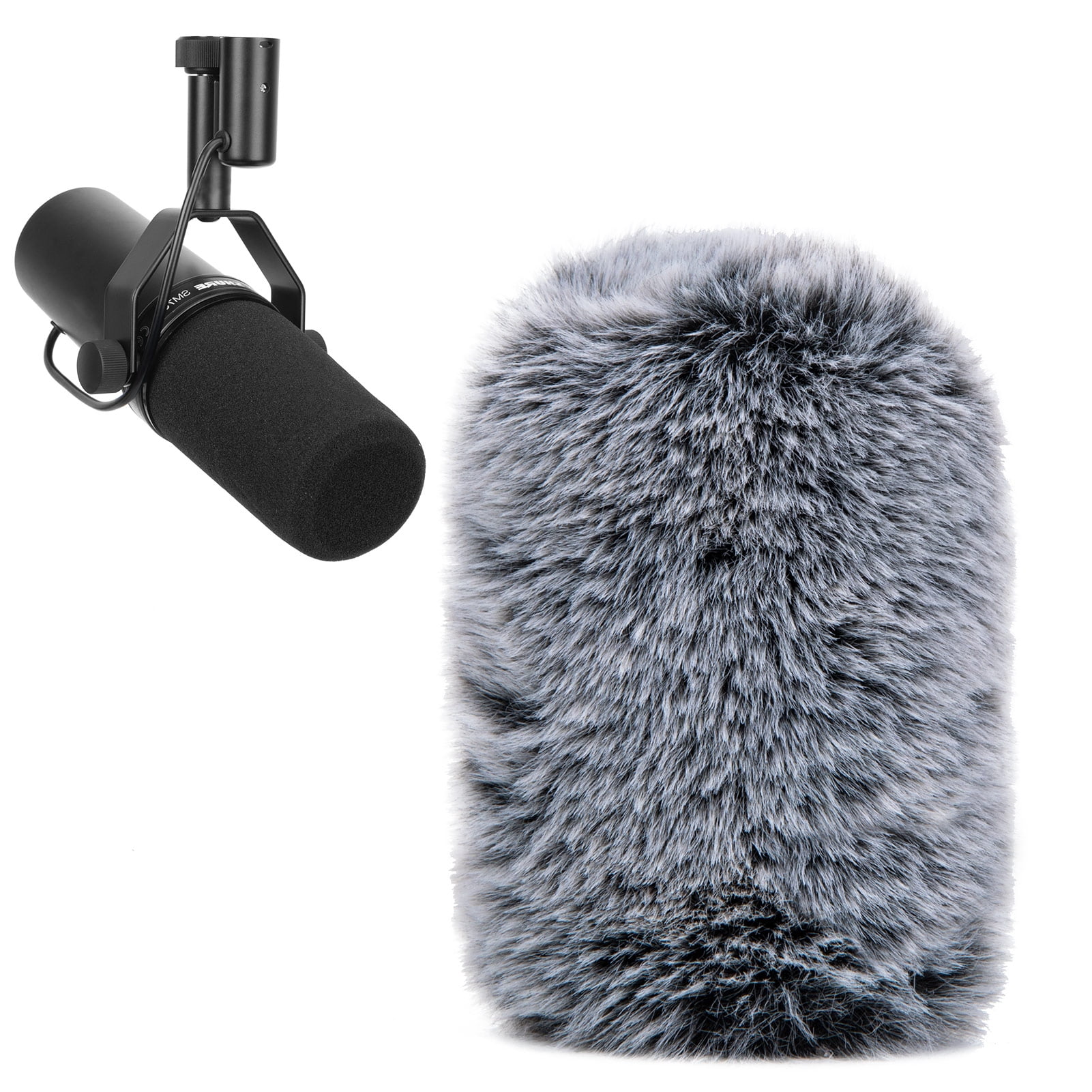 Bonnette Fourrure Microphone Bonnette Micro Shure SM57 YOUSHARES - Filtre Anti-Pop Et Anti-Vent - Pour Enregistrement Et Podcast Accessoire Shure Sm57