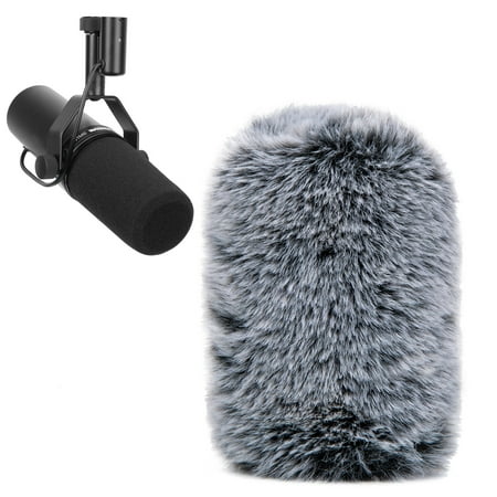SUNMON Pop Filter for Shure SM7B Microphone Furry Microphone Cover Wind and Noise Reduction Microphone Covers Foam Compatible with Shure SM7DB