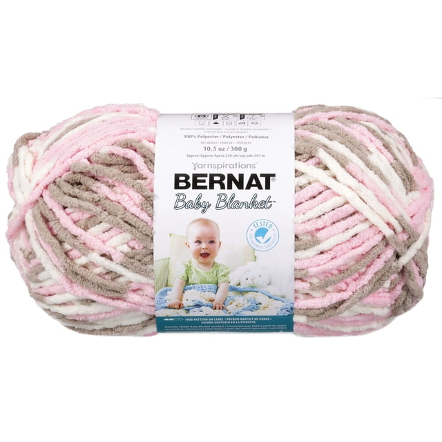 Bernat® Baby Blanket™ Yarn, Polyester #6 Super Bulky, 10.5oz/300g, 220 Yards